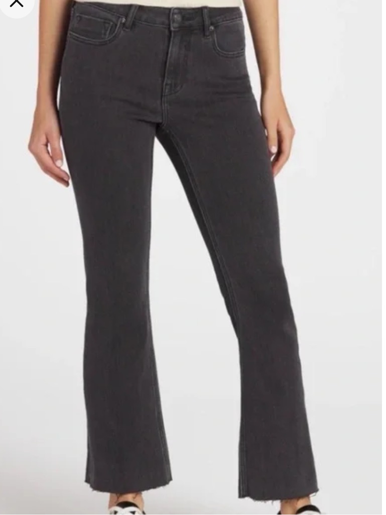 Vigoss Marley Crop Boot Washed Black Denim Jeans